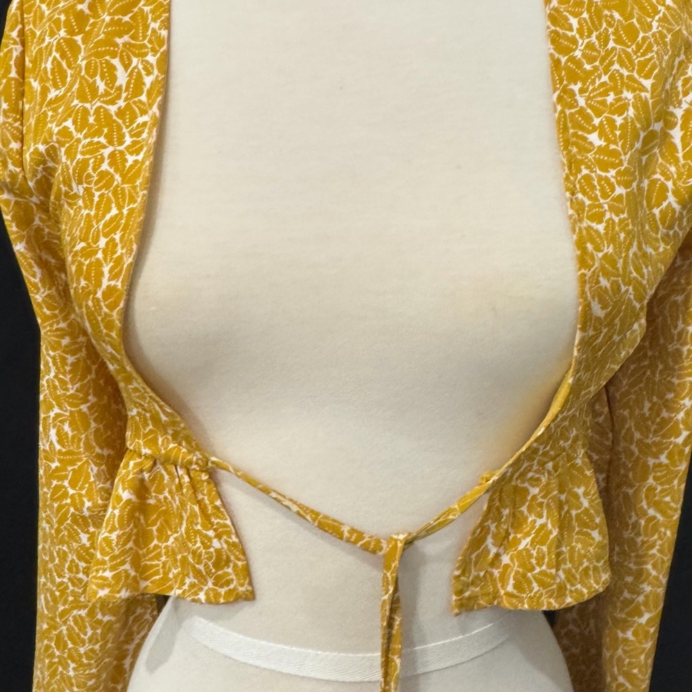Honey Punch Mustard Floral Blouse